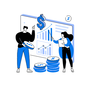 Gráfica de estadísticas y análisis de simulación de inversión